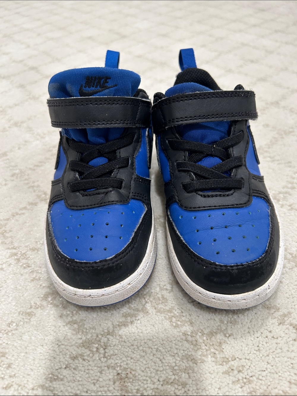 Nike Court Bourough Low Recraft- Kids Blue and Black Sneakers